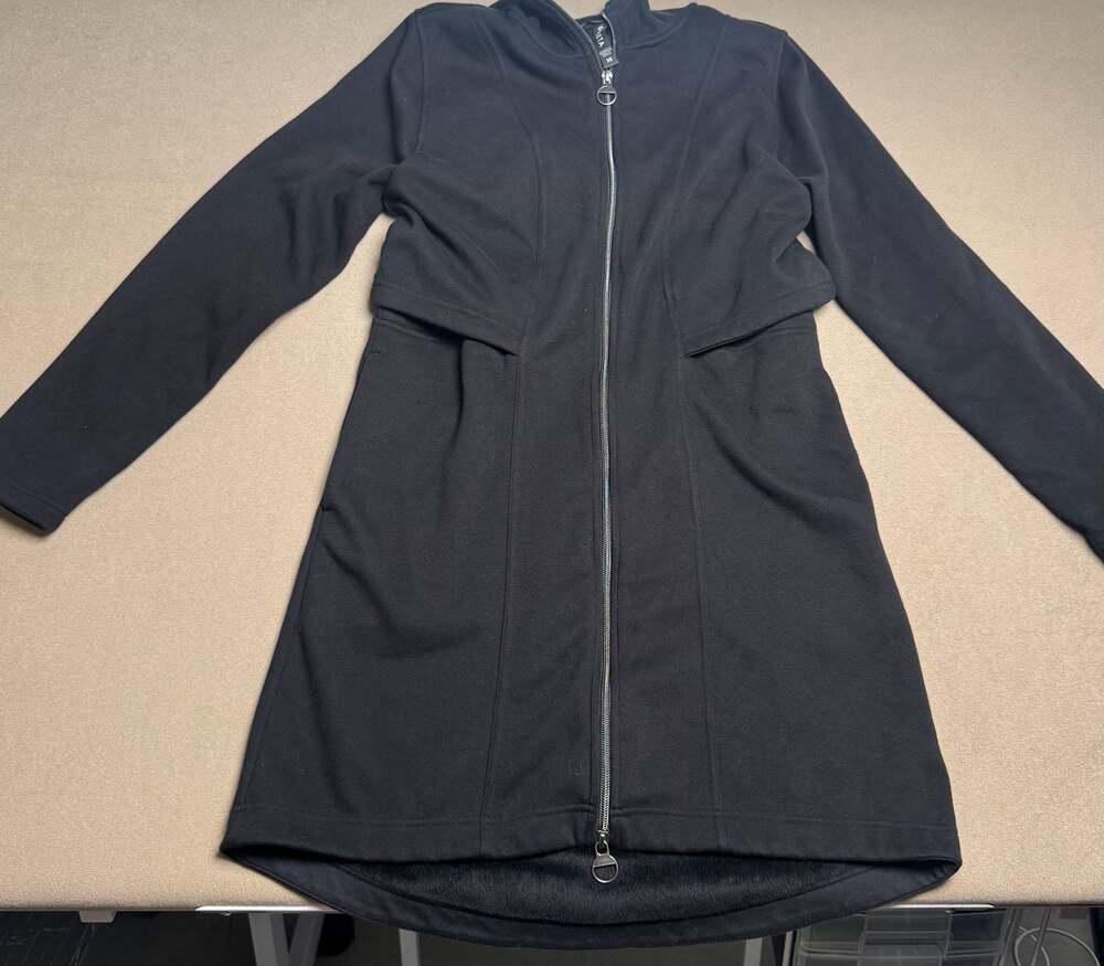 Athleta Black Full Zip Hooded Sweatshirt Dress Size XS